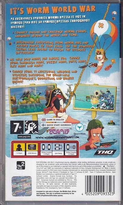 Worms Open Warfare 2 - PSP (A Grade) (Used)2